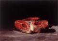 Bodegón Tres filetes de salmón Francisco de Goya